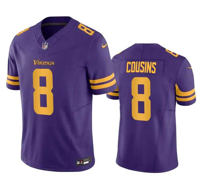 Men & Women & Youth Minnesota Vikings #8 Kirk Cousins Purple 2023 F.U.S.E. Color Rush Stitched Jersey